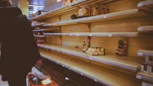 empty store shelves in Ukraine